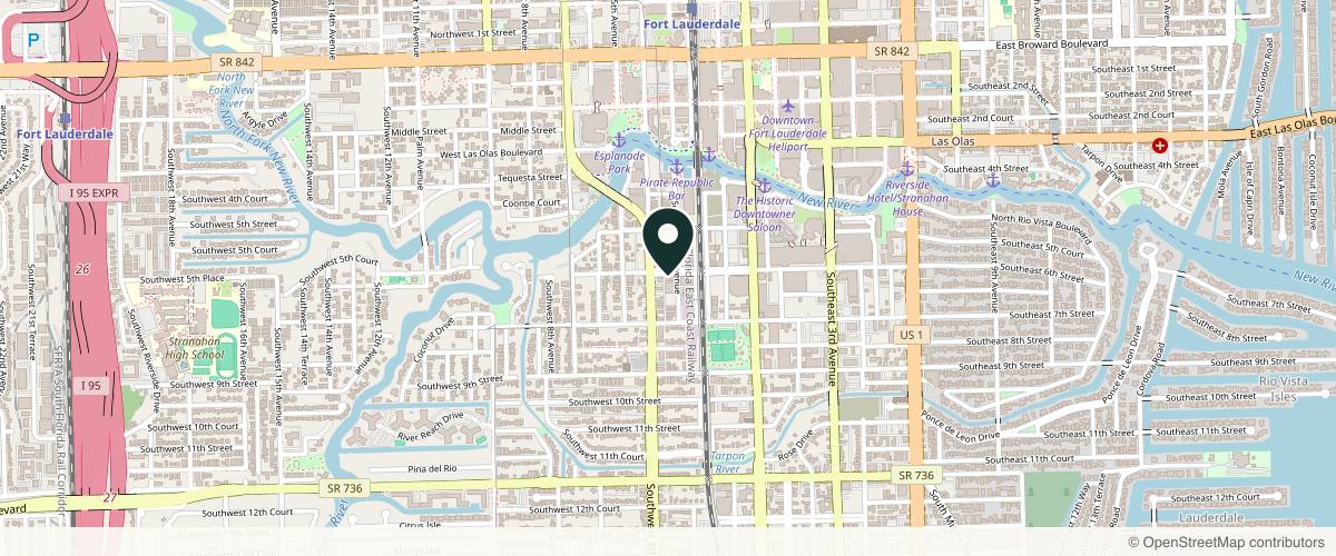 Map showing the exact location of 247 Med Spa at 308 SW 6th St Ste 2, Fort Lauderdale, FL 33315, USA