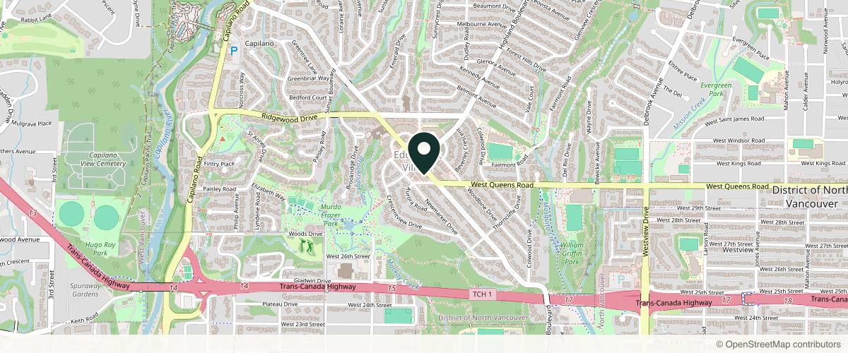 Map showing the exact location of 4D Skin Care Clinic at 3053 Edgemont Blvd #203, North Vancouver, BC V7R 2N5, Canada