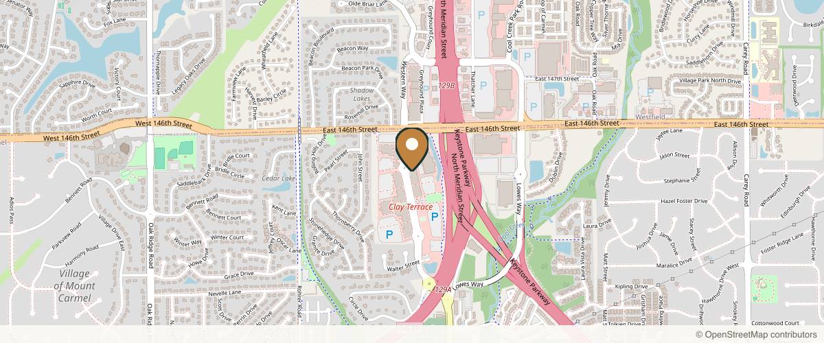 Map showing the exact location of 4Ever Young Med Spa & Wellness Center - Carmel at 14405 Clay Terrace Blvd #100, Carmel, IN 46032, USA