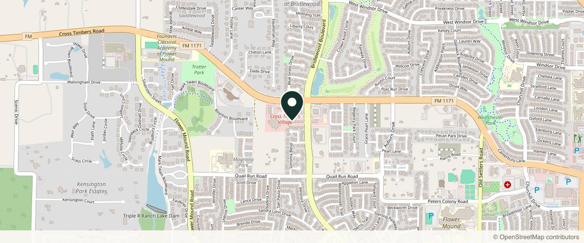 Map showing the exact location of 4Ever Young Med Spa & Wellness Center - Flower Mound at 4251 Cross Timbers Rd #160, Flower Mound, TX 75022, USA