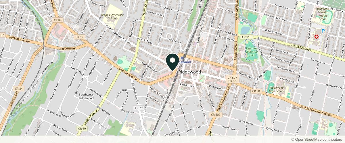 Map showing the exact location of 4Ever Young Med Spa & Wellness Center - Ridgewood at 20 Wilsey Square, Ridgewood, NJ 07450, USA