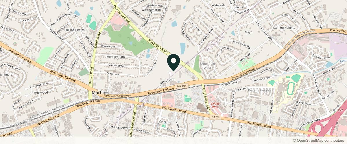 Map showing the exact location of 7 Seas Medical Spa at 225 Cooper Ct, Augusta, GA 30907, USA