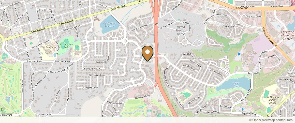Map showing the exact location of 719 Revive Med Spa at 2993 Broadmoor Valley Rd Unit 110, Colorado Springs, CO 80906, USA