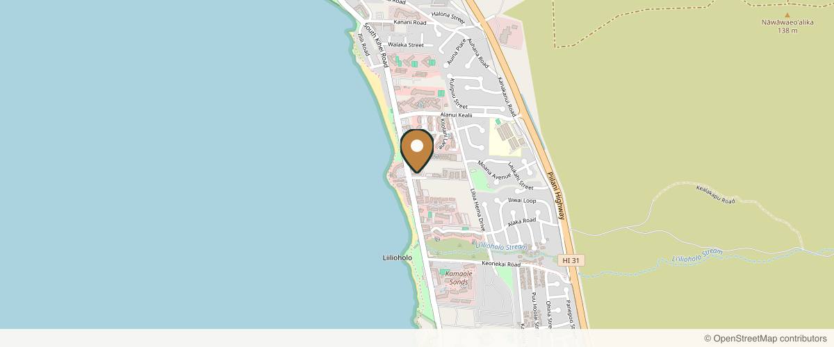 Map showing the exact location of 808 Wellness Spa & Healing Center at 2439 S Kihei Rd #206-A, Kihei, HI 96753, USA