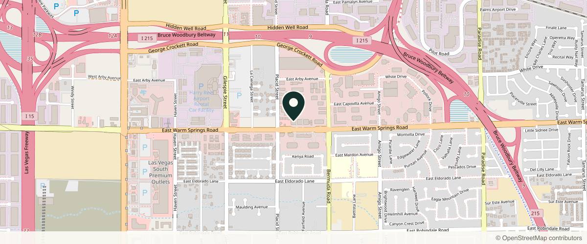 Map showing the exact location of A2 Wellness + Medspa at 320 E Warm Springs Rd Ste 4A, Las Vegas, NV 89119, USA
