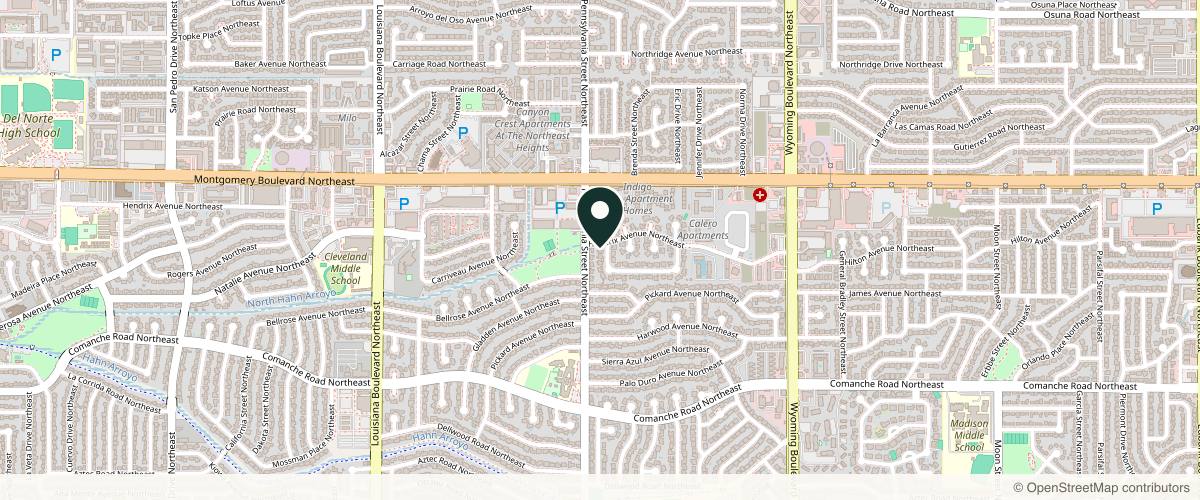 Map showing the exact location of About Face Med Spa at 7700 Hermanson Pl NE, Albuquerque, NM 87110, USA