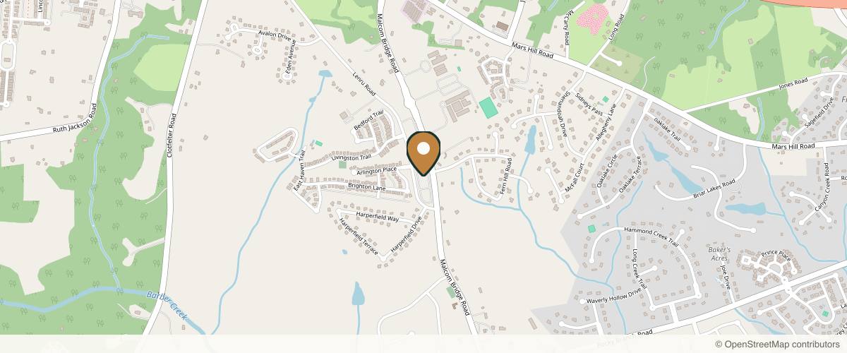 Map showing the exact location of About Face Skin Care at 2421 Malcom Bridge Rd Ste 410, Bogart, GA 30622, USA