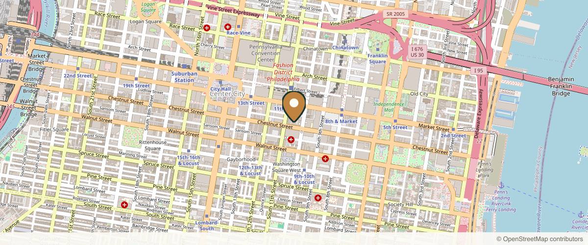 Map showing the exact location of About Face Skincare at 1015 Chestnut St Ste 520, Philadelphia, PA 19107, USA