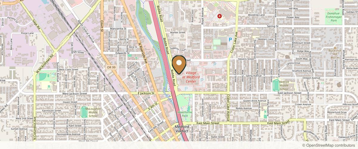 Map showing the exact location of Admire Aesthetics at 608 Medford Center Ste 102, Medford, OR 97504, USA