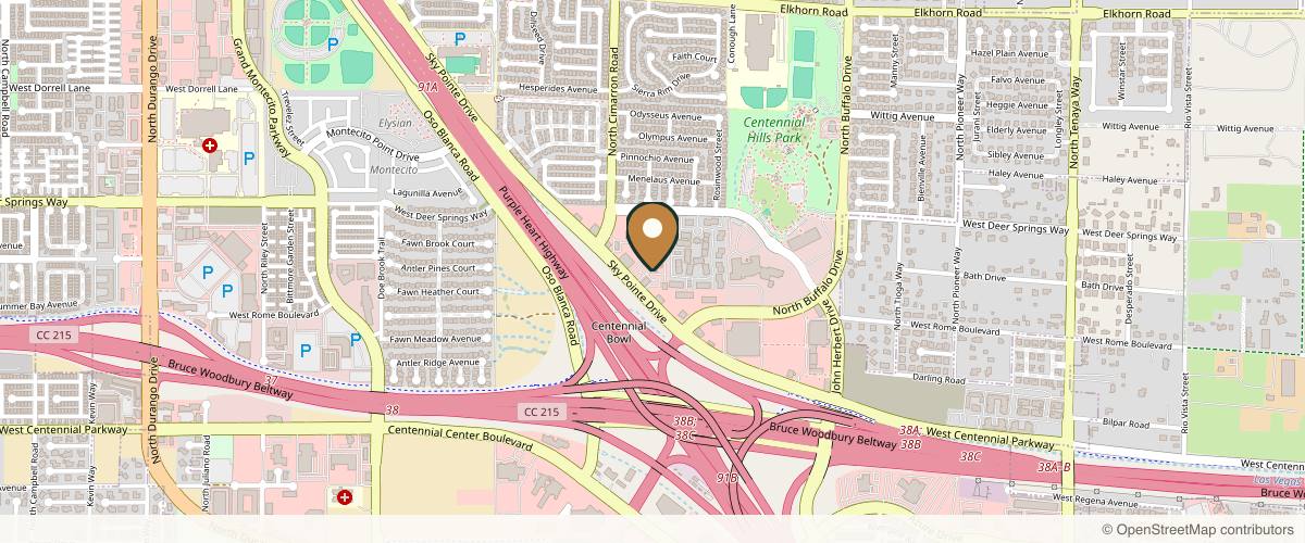 Map showing the exact location of Advanced Aesthetics - Centennial at 6628 Sky Pointe Dr #190, Las Vegas, NV 89131, USA