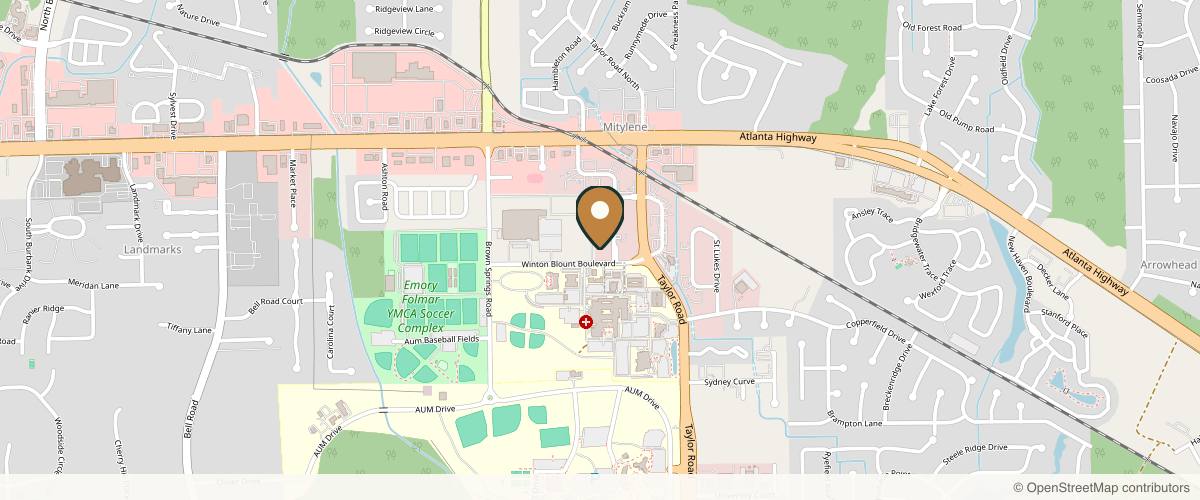 Map showing the exact location of Advanced Dermatology and Cosmetic Surgery at 286 Mitylene Park Dr, Montgomery, AL 36117, USA