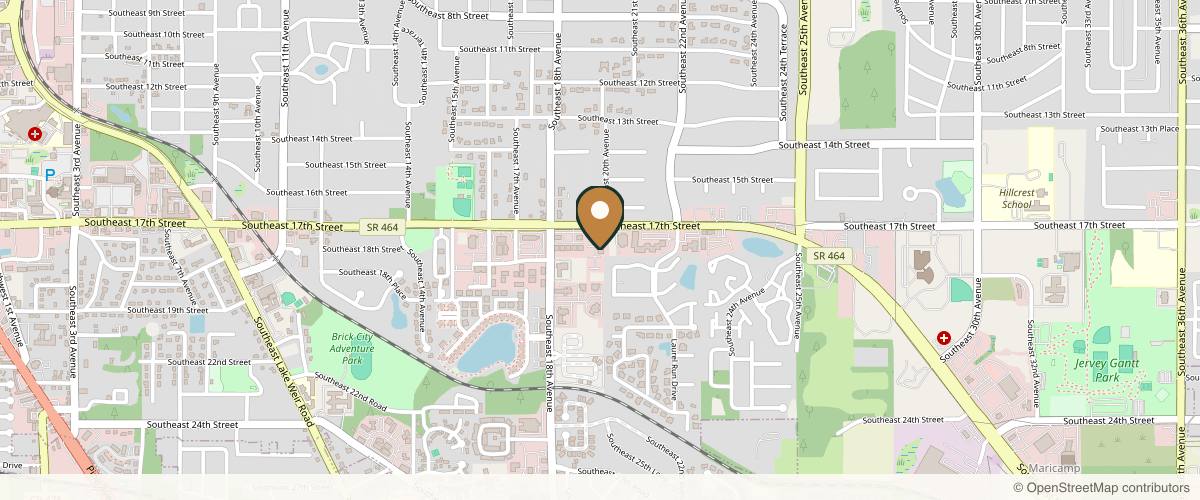 Map showing the exact location of Advanced Dermatology and Cosmetic Surgery at 1918 SE 17th St Suite 300, Ocala, FL 34471, USA