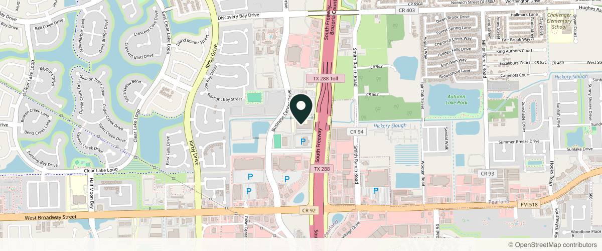 Map showing the exact location of Advanced Dermatology – Pearland, TX at 10905 Memorial Hermann Dr #211, Pearland, TX 77584, USA