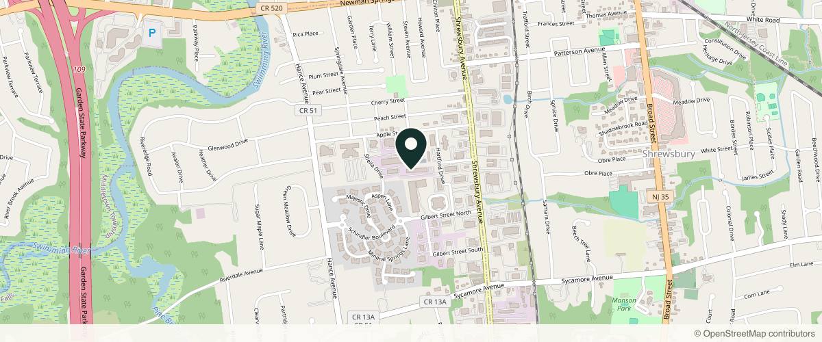 Map showing the exact location of Advanced Dermatology Surgery & Laser Center: Glenn Kolansky, MD, FAAD at 4 Hartford Dr Ste 3, Tinton Falls, NJ 07701