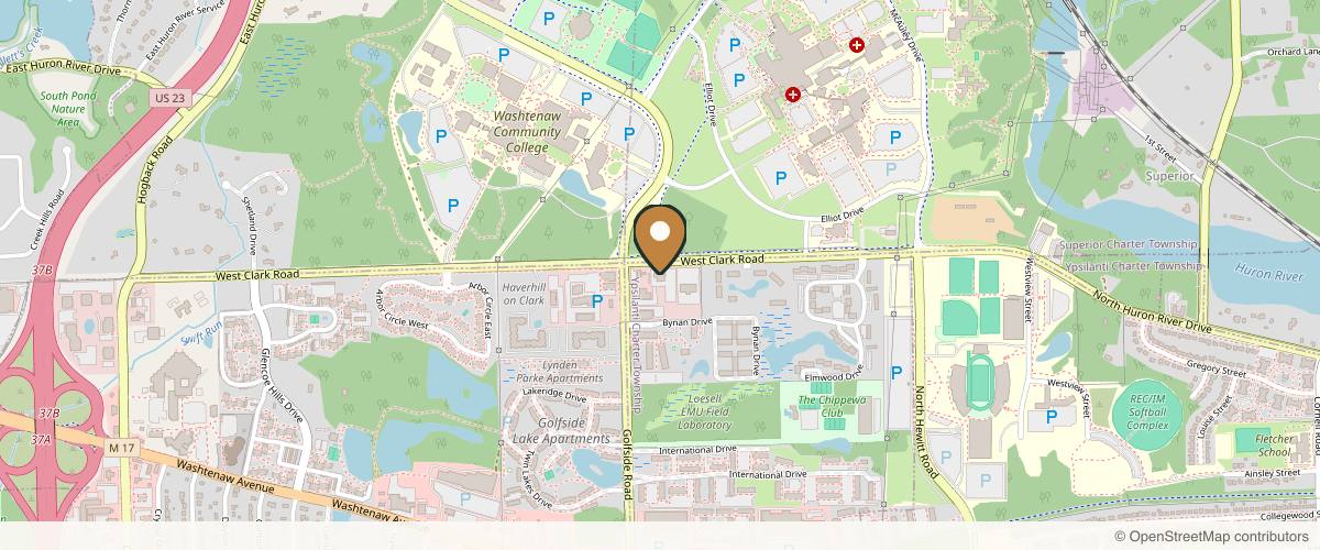 Map showing the exact location of Advanced Esthetics LVC at 3145 Clark Rd, Ypsilanti, MI 48197, USA