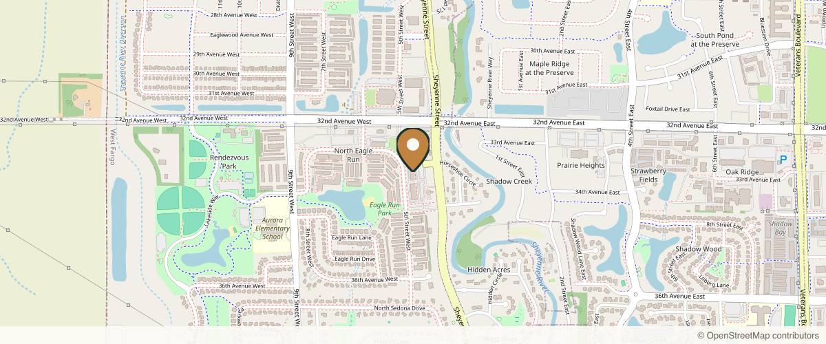 Map showing the exact location of Advanced Med Spa at 3306 Sheyenne St No. 218, West Fargo, ND 58078, USA