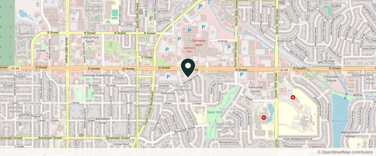 Map showing the exact location of Advanced Skin + Body Aesthetics at 230 Lyncrest Dr, Lincoln, NE 68510, USA