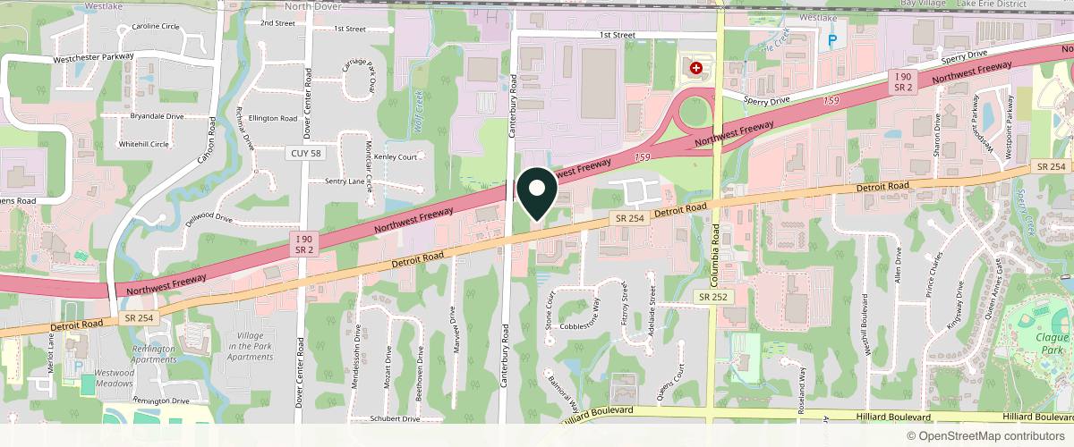 Map showing the exact location of Advanced Skin Renewal at 26202 Detroit Rd Ste 100D, Westlake, OH 44145, USA