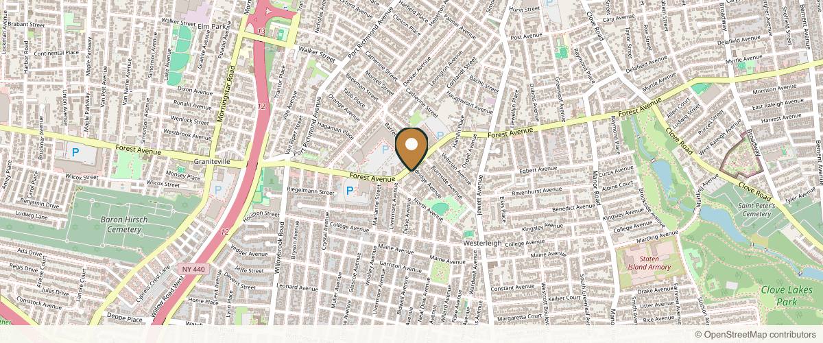 Map showing the exact location of Aesthetic Artistry at 1436 Forest Ave, Staten Island, NY 10302, USA