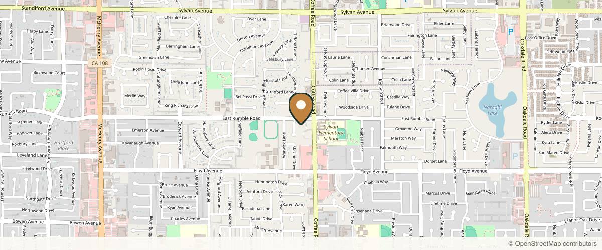 Map showing the exact location of Aesthetic Lab at 2909 Coffee Rd Ste 12 D, Modesto, CA 95355, USA