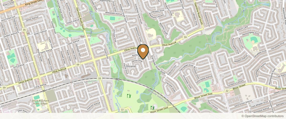 Map showing the exact location of Aesthetic Nurse Katrena - Botox | Lip Filler | Medical Spa Oshawa at 1052 Denise Dr, Oshawa, ON L1H 2Y4, Canada
