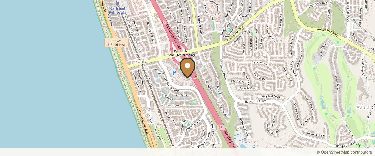 Map showing the exact location of Aesthetic Nurse Laurie - Laurie Peterson RN, CANS - Aesthetic Injector, Carlsbad at 7188 Avenida Encinas Suite 110, Studio 32, Carlsbad, CA 92011, USA