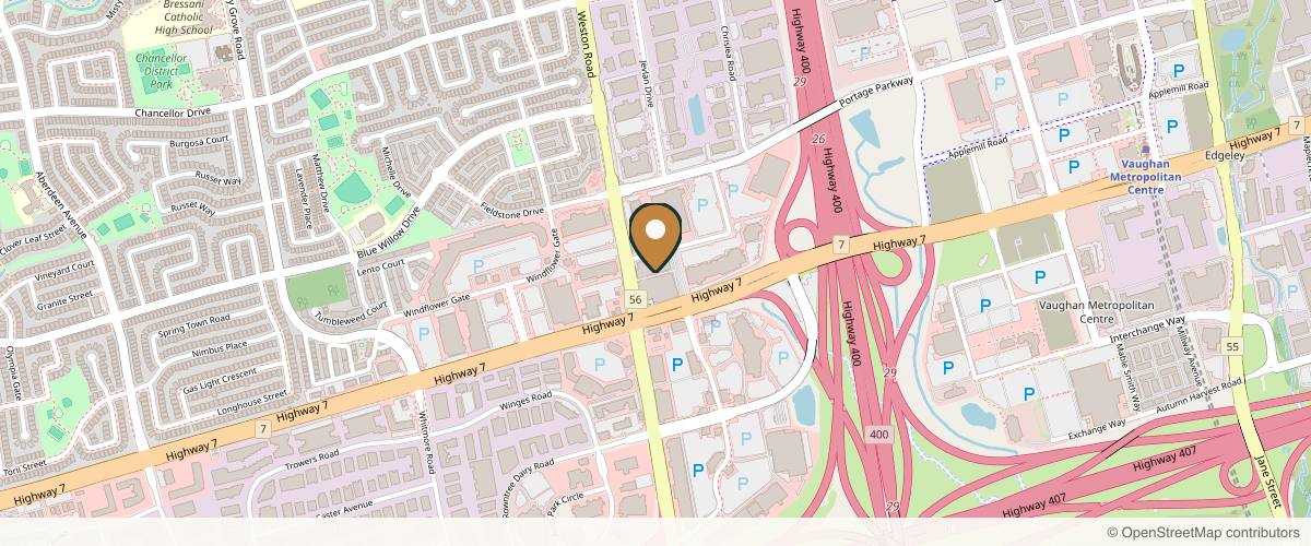 Map showing the exact location of Aesthetic Nurse Marta at 7777 Weston Rd Unit 102, Toronto, ON L4L 0G9, Canada