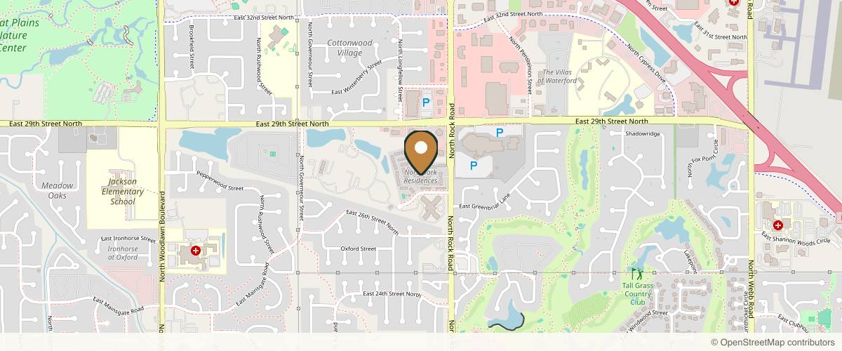 Map showing the exact location of Aesthetic Solutions at 2929 N Rock Rd Suite 165, Wichita, KS 67226, USA