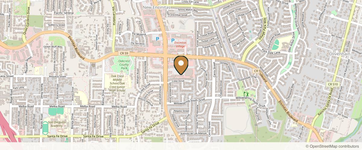 Map showing the exact location of Aesthetically Pleasing Medical & Wellness at 205 S El Camino Real Ste F, Encinitas, CA 92024, USA