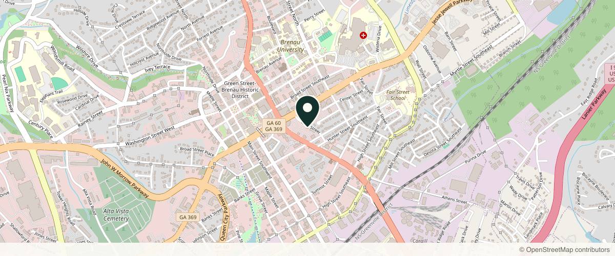 Map showing the exact location of Aesthetics 441 & IV Bar at 441 E E Butler Pkwy Box 11, Gainesville, GA 30501, USA