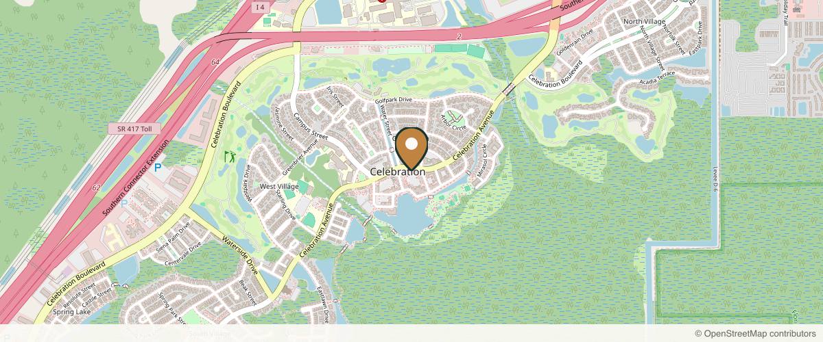 Map showing the exact location of Aesthetics by Jennifer at 660 Celebration Ave Ste 110, Kissimmee, FL 34747, USA
