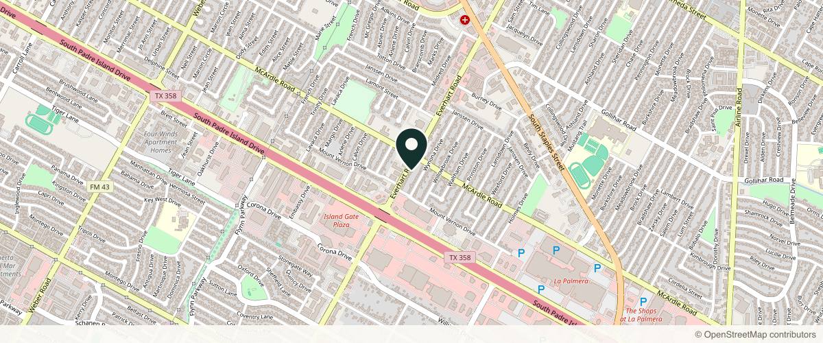 Map showing the exact location of Aesthetics with Lauren at Located inside Reset Aesthetics, 4918 Everhart Rd Ste. 2, Corpus Christi, TX 78411, USA
