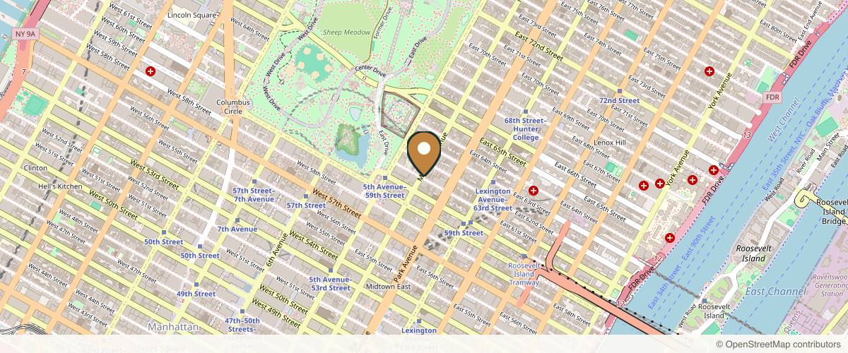 Map showing the exact location of AestheticsMD by Jean Rhee Upper East Side at 673 Madison Ave 2nd Floor, New York, NY 10065, USA