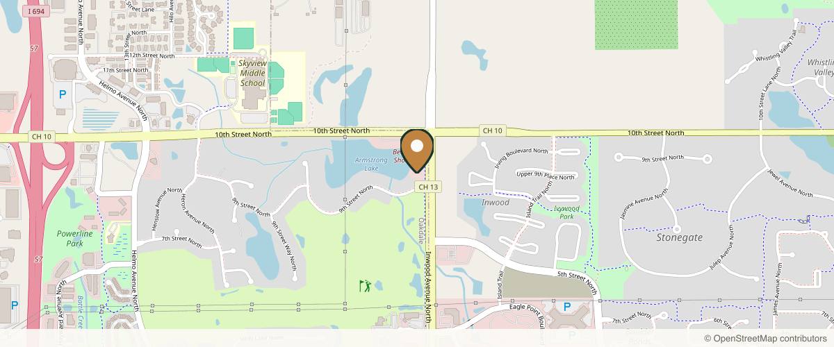 Map showing the exact location of AESTHETIQ Institute at 902 Inwood Ave N A, Oakdale, MN 55128, USA