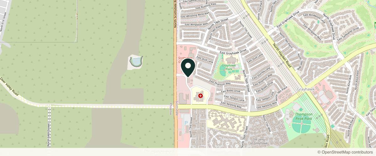 Map showing the exact location of Affiliated Dermatology Scottsdale at 20401 N 73rd St, Scottsdale, AZ 85255