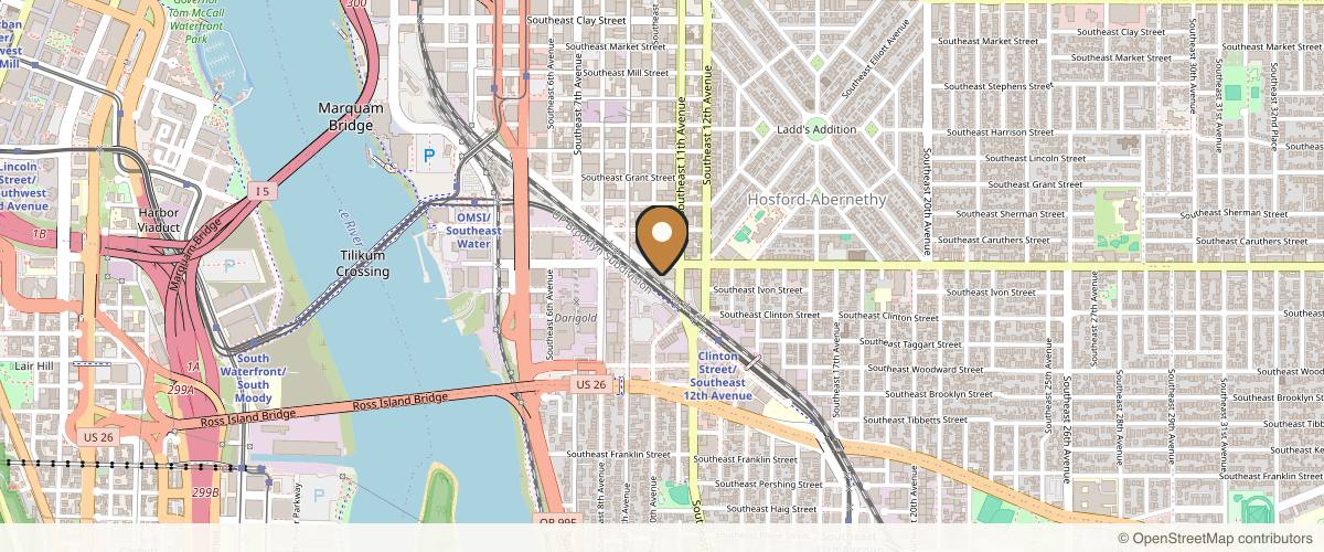 Map showing the exact location of Ageless Aesthetics & Natural Medicine at 2505 SE 11th Ave #237, Portland, OR 97202, USA