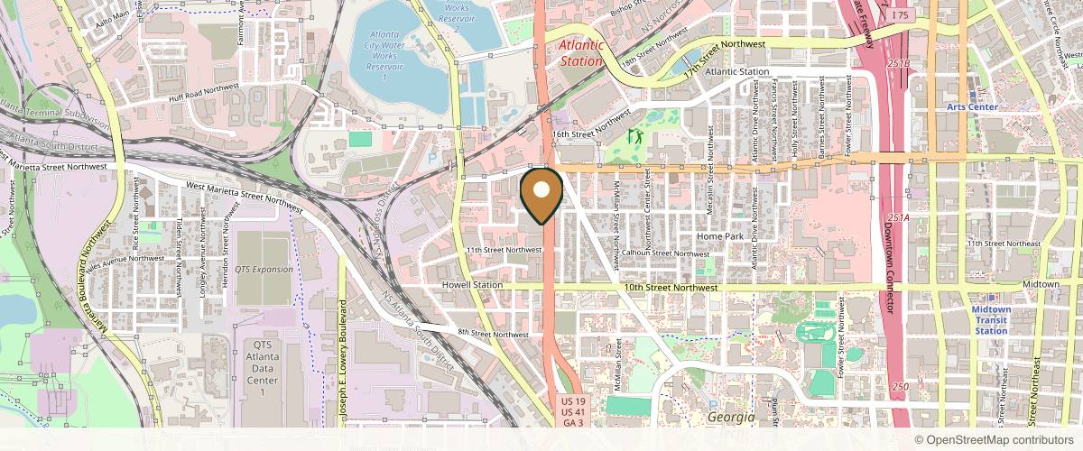 Map showing the exact location of Ageless Aesthetics by Sonia at Salon Lofts, 1042 Northside Dr NW Ste 35, Atlanta, GA 30318, USA