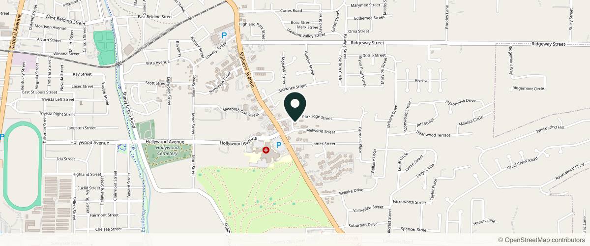 Map showing the exact location of Ageless Aesthetics of Arkansas at 135 Medical Park Pl, Hot Springs, AR 71901, USA