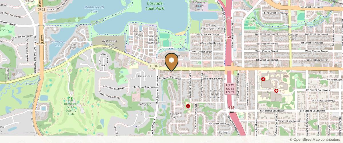 Map showing the exact location of Ageless Esthetics at 2150 2nd St SW Ste 120, Rochester, MN 55902, USA