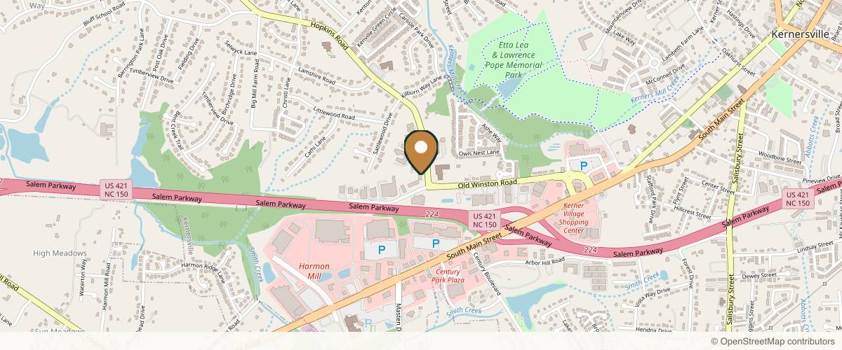 Map showing the exact location of Ageless in the Triad Med Spa at 900 Old Winston Rd Suite #204B, Kernersville, NC 27284, USA