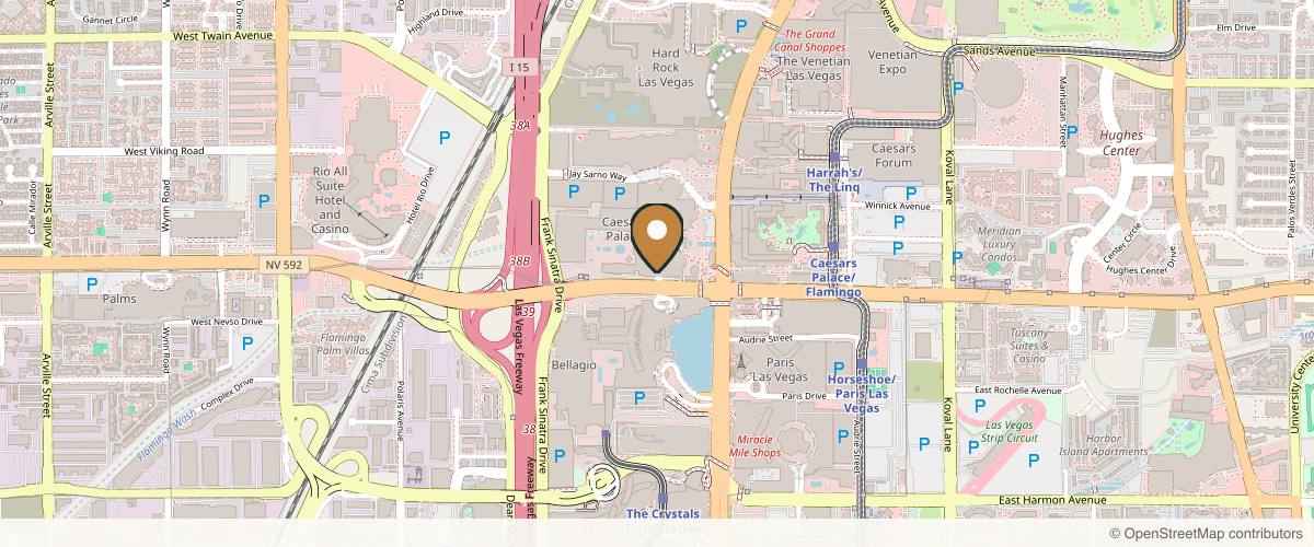 Map showing the exact location of Ageless Las Vegas at Caesars Augustus Tower, 3570 S Las Vegas Blvd, Las Vegas, NV 89109, USA