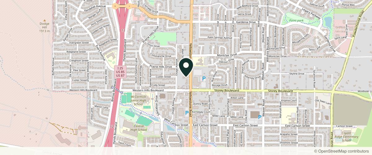 Map showing the exact location of AgeLess Medical Aesthetics at 6228 Yellowstone Rd, Cheyenne, WY 82009, USA