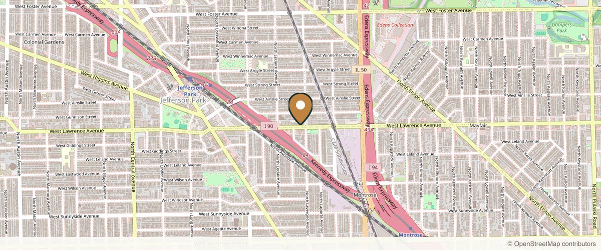 Map showing the exact location of Ageless MedSpa at 5008 W Lawrence Ave, Chicago, IL 60630, USA