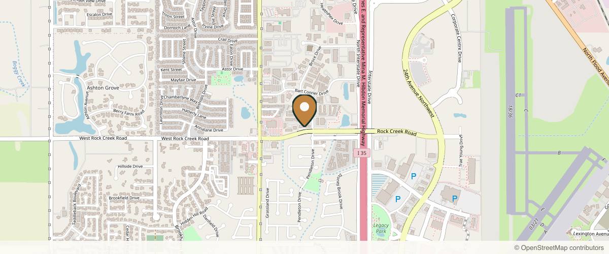Map showing the exact location of Ageless Restoration at 3321 W Rock Creek Rd #100, Norman, OK 73072, USA