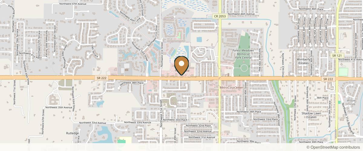 Map showing the exact location of Ageless Spa Center at 4780 NW 39th Ave Ste 7, Gainesville, FL 32606, USA