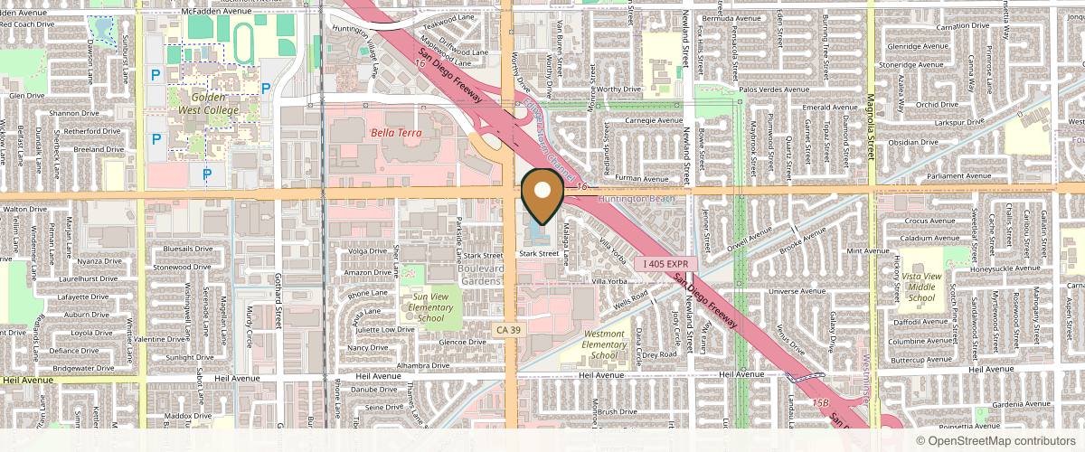 Map showing the exact location of Aglow Aesthetics at 16152 Beach Blvd building Ste 245, Huntington Beach, CA 92647, USA