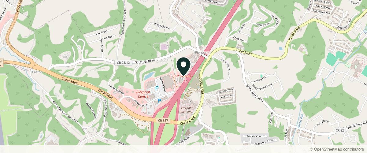 Map showing the exact location of Akkary Cosmetic Surgery & Medspa at 1100 Fort Pierpont Dr, Morgantown, WV 26508, USA