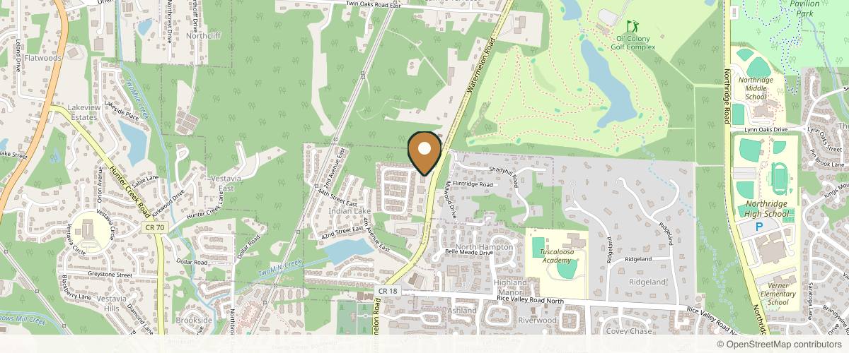 Map showing the exact location of Alabama Dermatology Associates, P.C. at 4410 Watermelon Rd, Northport, AL 35473, USA