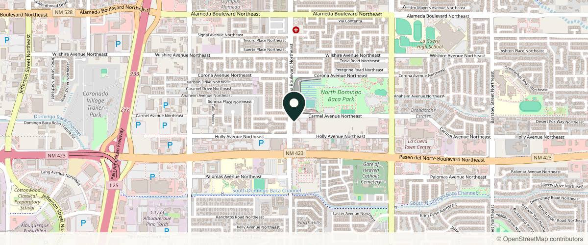 Map showing the exact location of [Albuquerque] Royal Medical Health at 8232 Louisiana Blvd NE Ste A, Albuquerque, NM 87113, USA