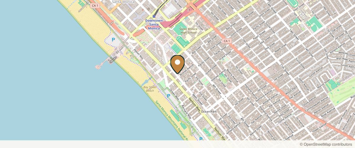 Map showing the exact location of Alchemie Spa at 2021 Main St Ste b, Santa Monica, CA 90405, USA